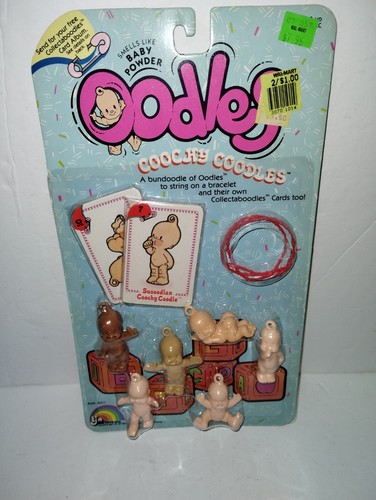Vintage LJN Oodles Dolls 7 - 12 Coochy Coodles Figures w/Cards & Bracelet NIP - Picture 2 of 8