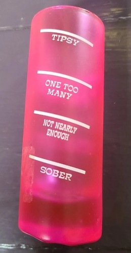 Tipsy Shooter Souvenir geneigtes Schnapsglas Missouri 4" hoch Hot PINK - Bild 3 von 4