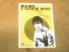 Andy Kim sheet music Baby I Love You 1969 3 pages VG shape 
