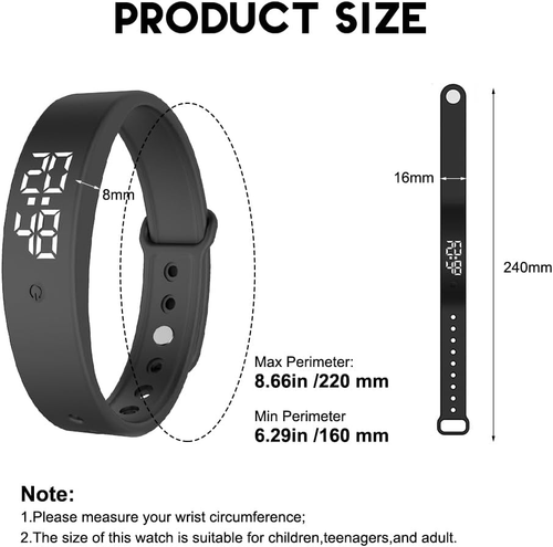 Vibrationswecker Armband, Vibrationsalarm Erinnerung Uhr, Silent Vibrations - Bild 3 von 12