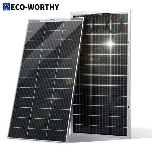 ECO-WORTHY Bifacial 12V 200W 195W Mono Solar Panel For Home Campervan Caravan RV - Picture 2 of 11