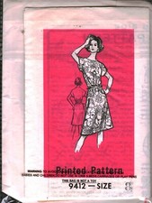 9412 Vintage Mail Order Sewing Pattern Dress 1970's Casual 8