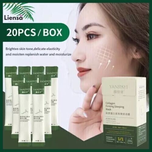 New YANJIAYI Collagen Mask firming sleeping mask 20pcs Free Shipping World Wide - Picture 1 of 6