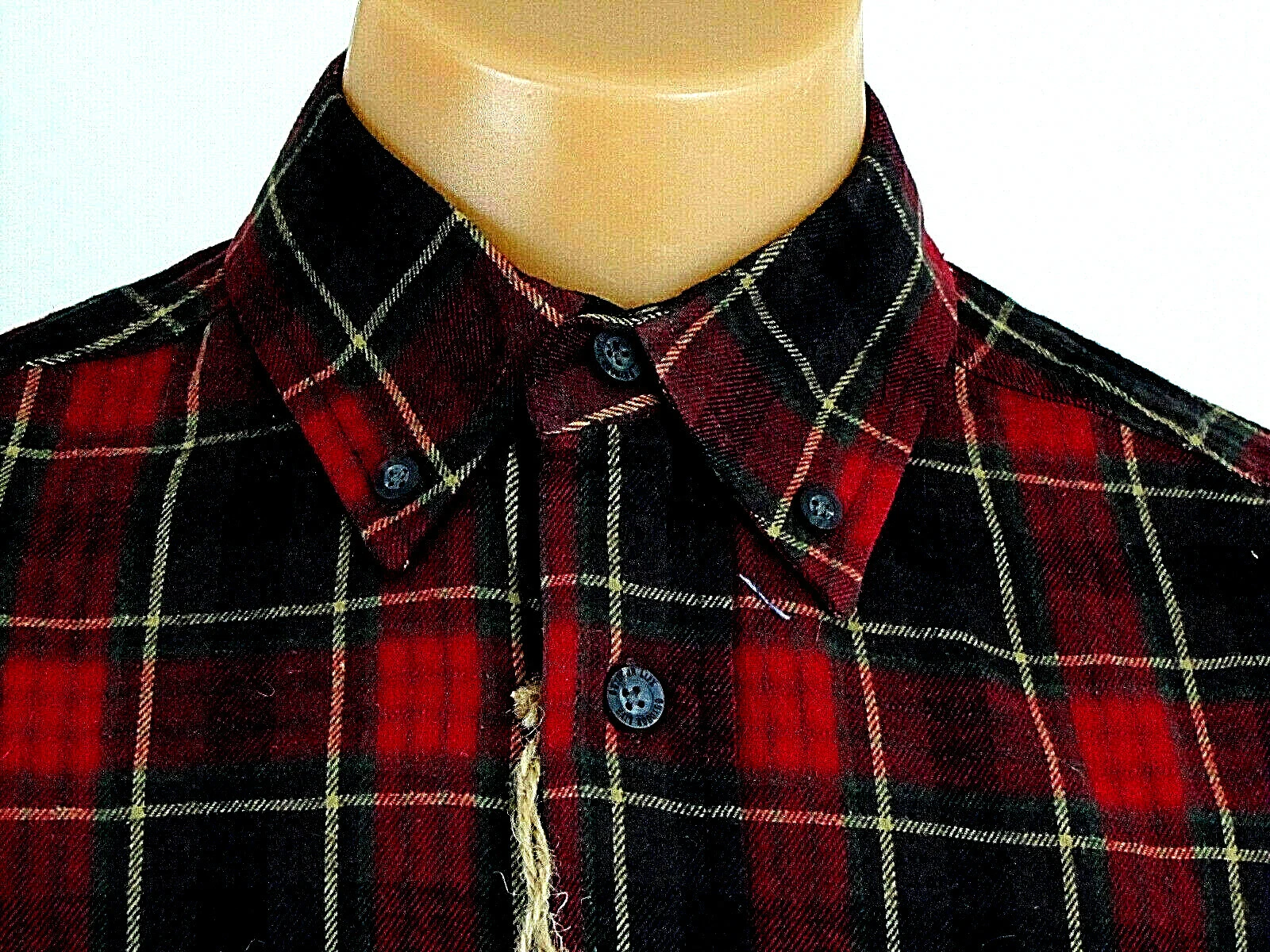 Outdoor Life Mens Flannel Shirt Red Plaid Small Multicolor Button LS Pocket New