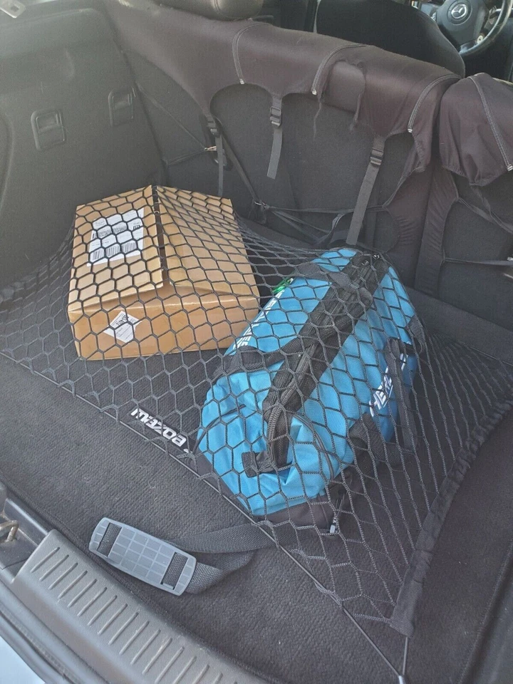 Red de carga organizadora estilo piso maletero trasero para Mazda3 Mazda 3 (5 puertas) 2004-2009 Foto 4 de 4