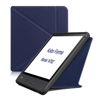 Blue Auto Sleep Flip Cover Protective Shell 8'' TPU Case for Kobo Forma N782