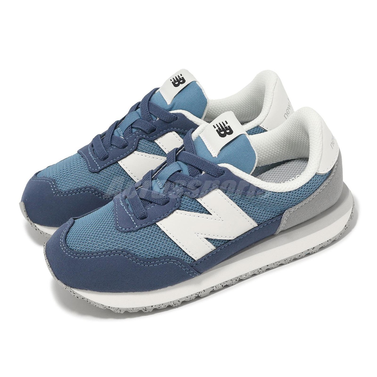 New Balance 237 Wide NB Navy White Kids Preschool Casual Shoes