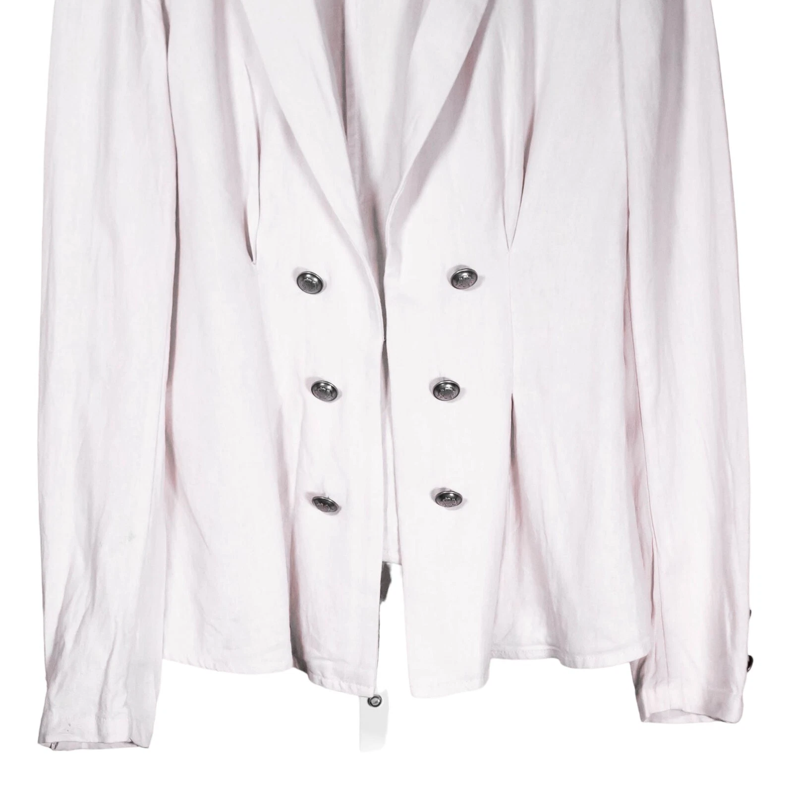 VETEMENTS Free People Blazer Donna Nudo Rosa Lino Doppiopetto Cardigan Giacca Piccolo