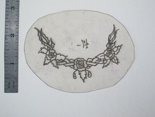 vtg 1960s 70s Tattoo Flash acetate stencil Rose Wreath Chain signed RS4