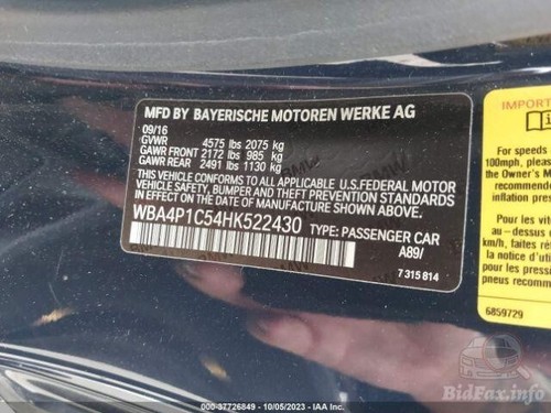 BMW 430i 440i 2017-2020 Rear Suspension Subframe Push Rod Passenger Side OEM - Picture 20 of 21