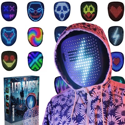 Depointer Life Led Mask with Gesture SensingUnisex LED Lighted Face Transform...