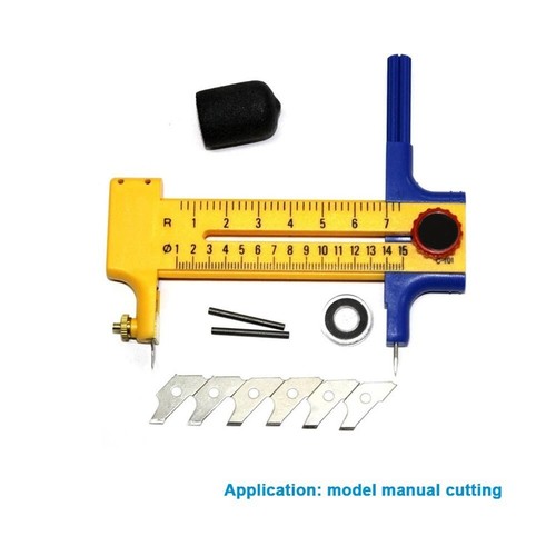 Circle Cutter PVC Plastic Plotting Replaced Tool 1 Set Yellow Adjustable - Picture 8 of 12