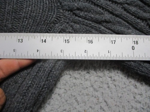 Abercrombie Fitch Sweater Kids Extra Large Gray Cable Knit Cardigan Hooded - Picture 8 of 9