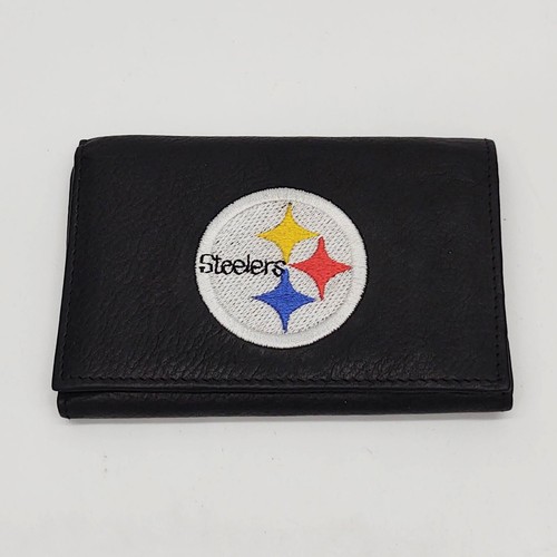 Pittsburgh Steelers Black Leather Tri-fold Wallet by Rico