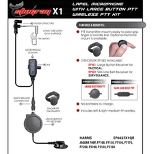Earphone Connection STINGRAY QR Earpiece for Harris / Macom Jaguar (See List)