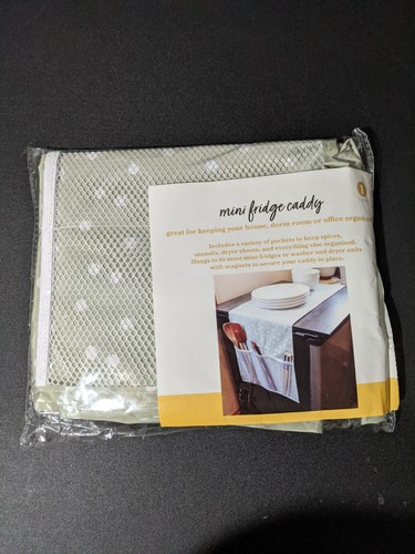 Mini nevera o carrito de mesa con bolsillos de malla dormitorio oficina organizador NUEVO - Imagen 2 de 5