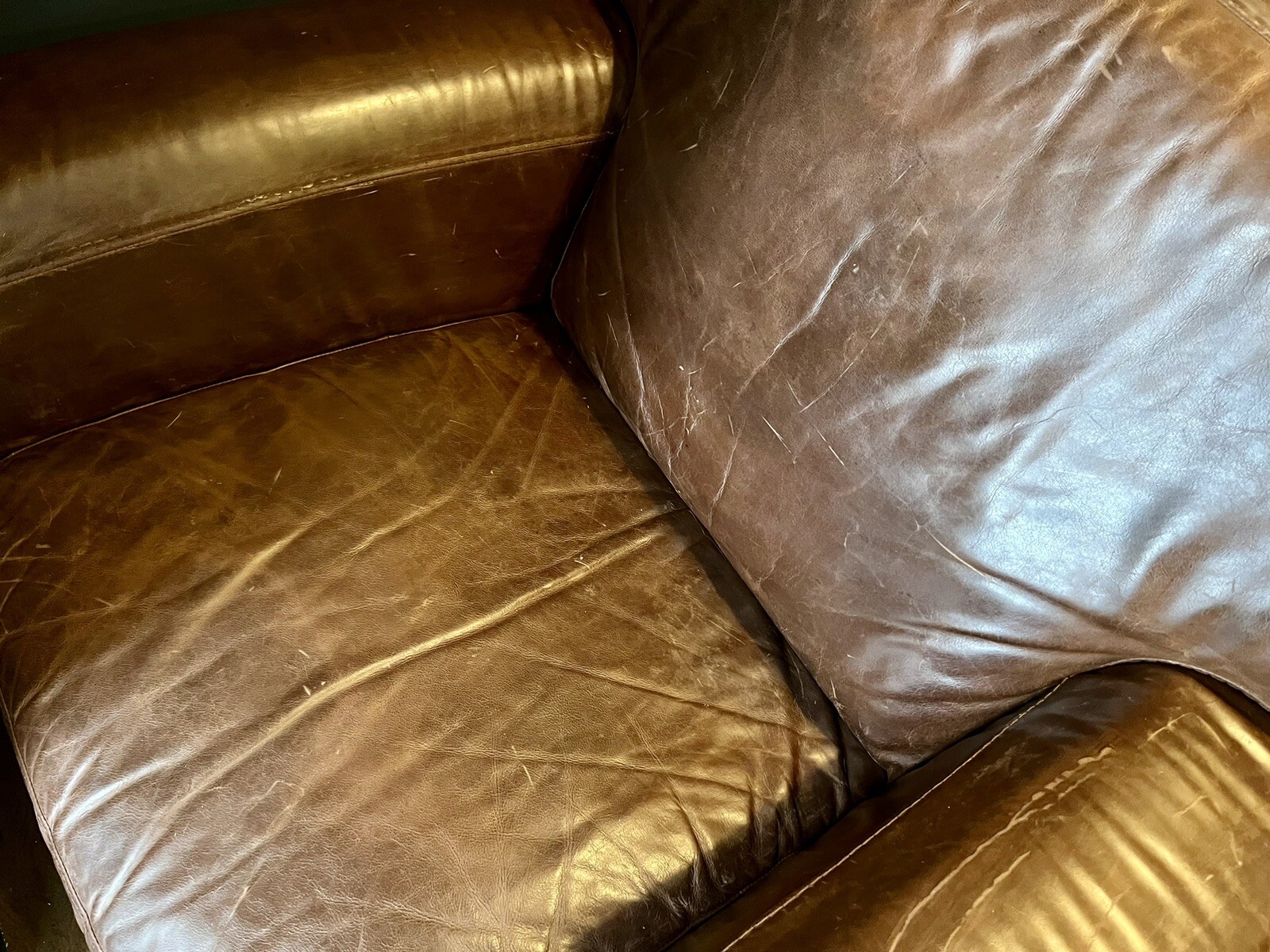 Vintage Leather Chairs X 2. Pair Of Distressed Vintage