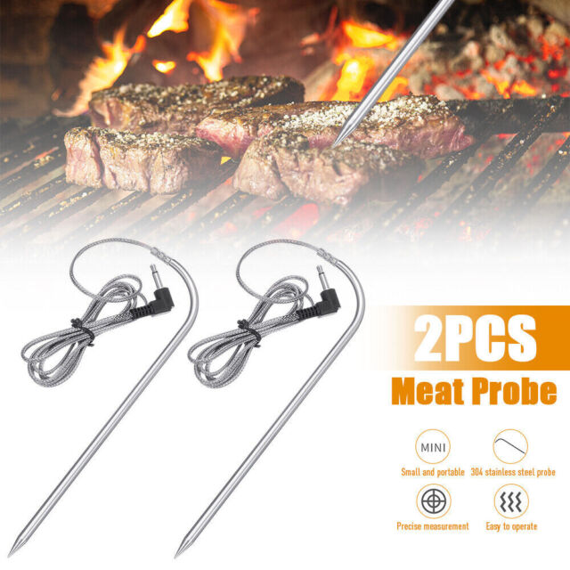 2pcs Thermometer Meat Probe Sensor Replacement Pellet Grill BBQ Food