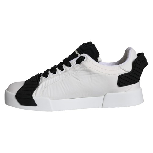 DOLCE & GABBANA Shoes White Black Leather Low Top Women Sneaker L-35 R-36 970usd - Picture 4 of 10
