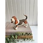 Vintage Basset Hound Dog Figurine Hand-Painted Ceramic Collectible Animal Lover