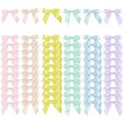 6 Colors Pastel Ribbon Bows for Easter' Day Decorations 3.5" Satin Twist Tie ...