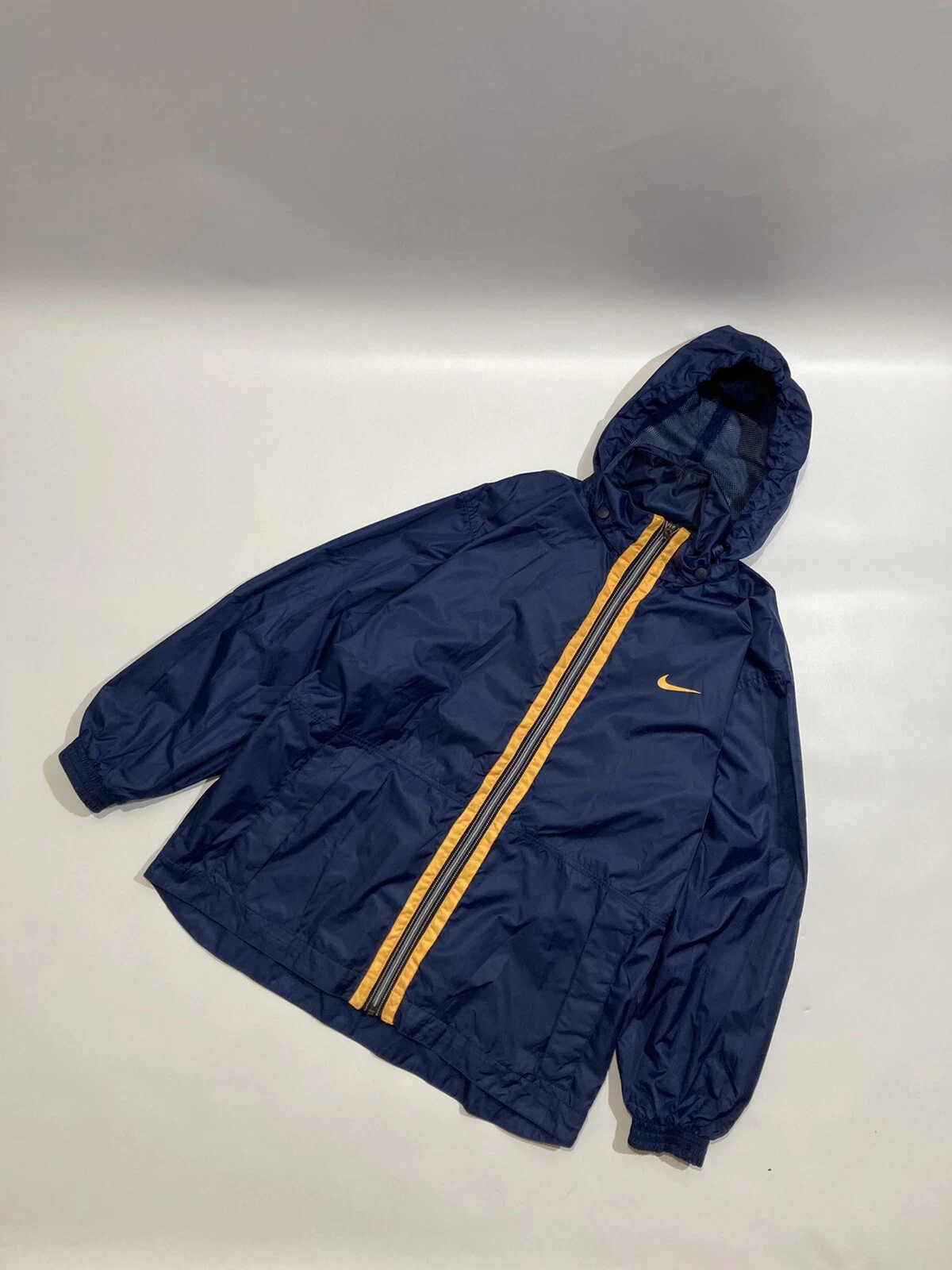 Vintage 90s Nike Nylon Windbreaker Track Jacket Size M Blue Men’s