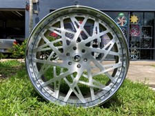 28 Forgiato Pasticcio Brushed Silver Three Piece Wheels Trucks 6x139.7 28x10