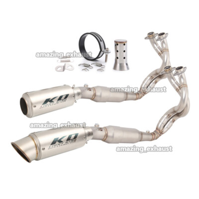 For Kawasaki Ninja 650 Z650 2024 2025 Header Link Pipe Exhaust 51mm Muffler Tips