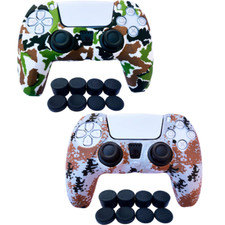 PS5 Controller Skin  Silicone Protector Cover Skin - Multi  Grey Camo 2PK