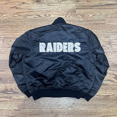 80s STARTER製 NFL RAIDERS stadium jacket Raiders 1980s Embroidered Starter Jacket Large 