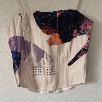 Miaou x Urban Outfitters Abstract Print Corset