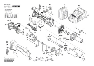 Bosch Ersatzteile für GGS 18V-23PLC Akku-Geradschleifer