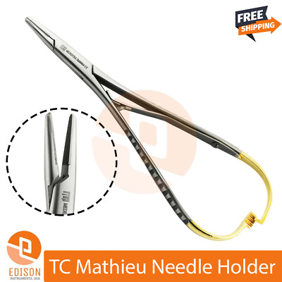 Mathieu Needle Holder TC Ortho Dental Suture Ligature Wire Forceps Pliers 14cm 