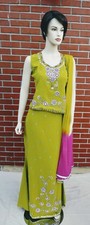 Readymade embellished beads sequins embroidery party bridal 3pc lehnga choli 38