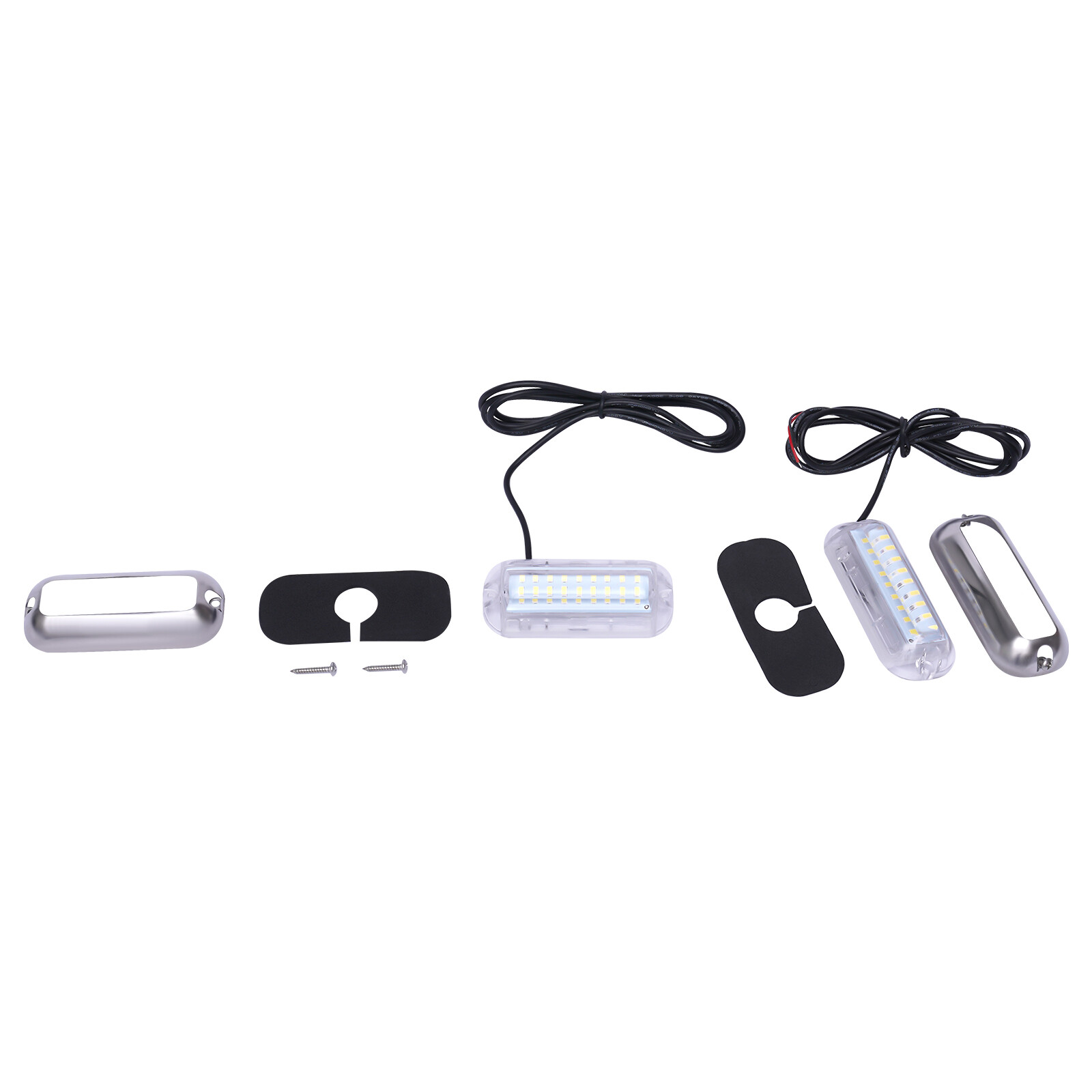 2Pcs LED 50W Marine Underwater Lights Boat Light White For Universal Cars Yacht