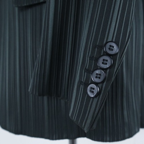 Traje a Rayas Brillantes Para Hombre 40L Talla EE. UU. Pantalones W32 L31 CLOCKHOUSE Negro 2 Piezas - Imagen 9 de 19