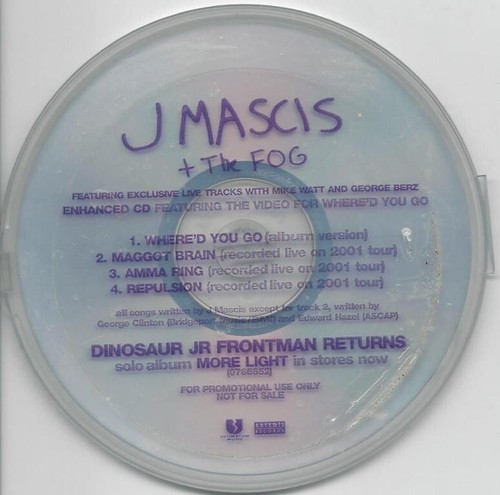 J MASCIS & THE FOG Where’d You Go promo sampler CD