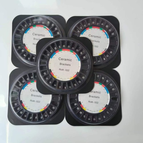 10 packs Dental Orthodontic Ceramic Brackets Roth 022 No Hooks 5X5 Mesh Base - Picture 10 of 10