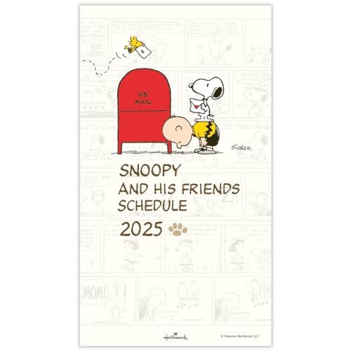 Hallmark Snoopy Planner 2025 Slim Monthly Peanuts Send a Letter 834-999 - Picture 1 of 5