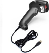 USB Laser Barcode Scanner Wired Handheld 1D Bar Code Scanner Reader Black