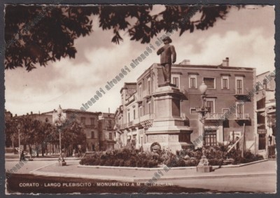 BARI CORATO 12 MONUMENT to IMBRIANI Postcard TRAVELED