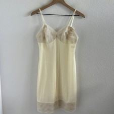 NWT Vintage Vanity Fair Slip Gown Neutral Cream Lightweight Small