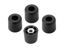 4 SMALL ROUND CYLINDER RUBBER FEET  .700" H X .750 D - TABLES, DESKS -US MADE
