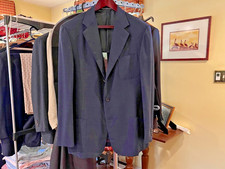 Ermenegildo Zegna SU MISURA Tropical 100 Wool Blue Sport Coat Suit Jacket 42