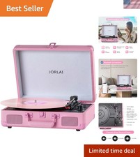 Giradischi Valigia Vintage Batteria Ricaricabile con Connettività Bluetooth