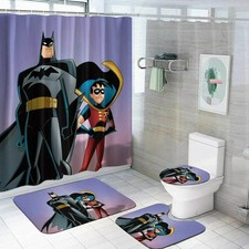 Batman Movies Cartoon Bathroom Sets, Shower Curtain Sets.