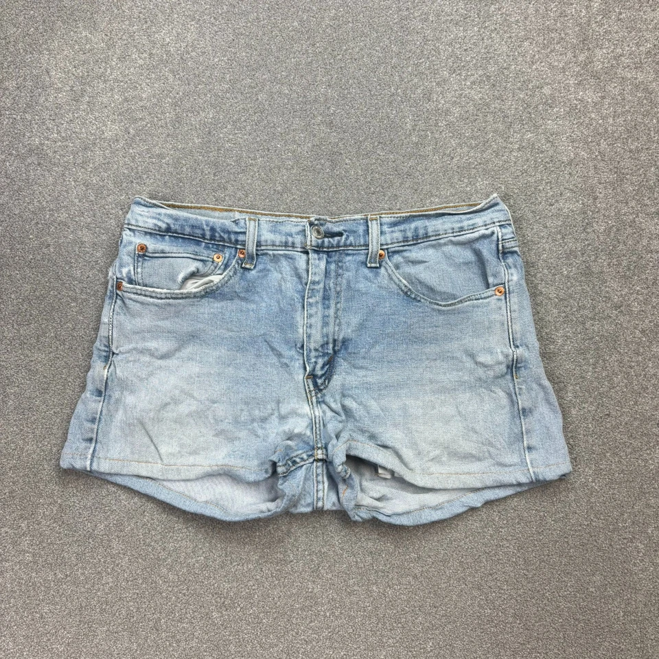 Short en jean Levis pour femme W32 bleu jorts maman rouge onglet année 2000 l... - Photo 1/4