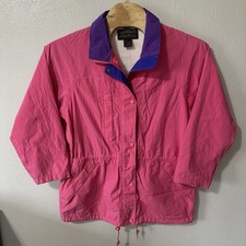 Eddie Bauer Vintage Gore-tex Women s Size Large Pink Windbreaker Jacket 90's