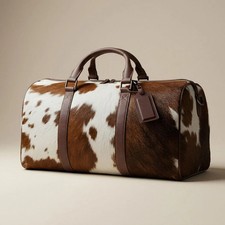 Duffle Bag Genuine Cowhide Hair On Hide Weeke...