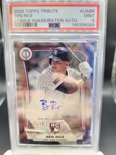 2025 Topps Tribute BEN RICE On Card Auto RC PSA 9 Serial #'D 06/10